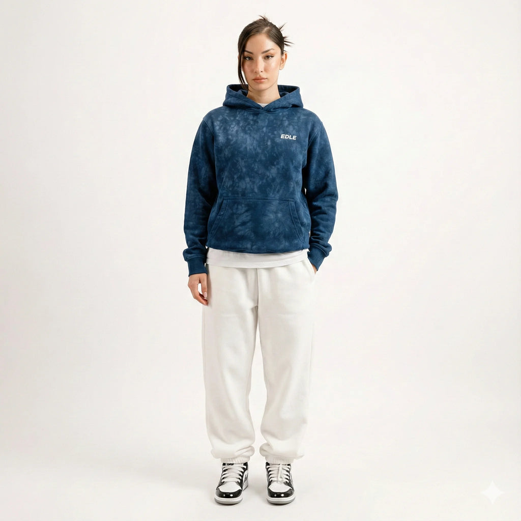 Acid Wash Blue Hoodie