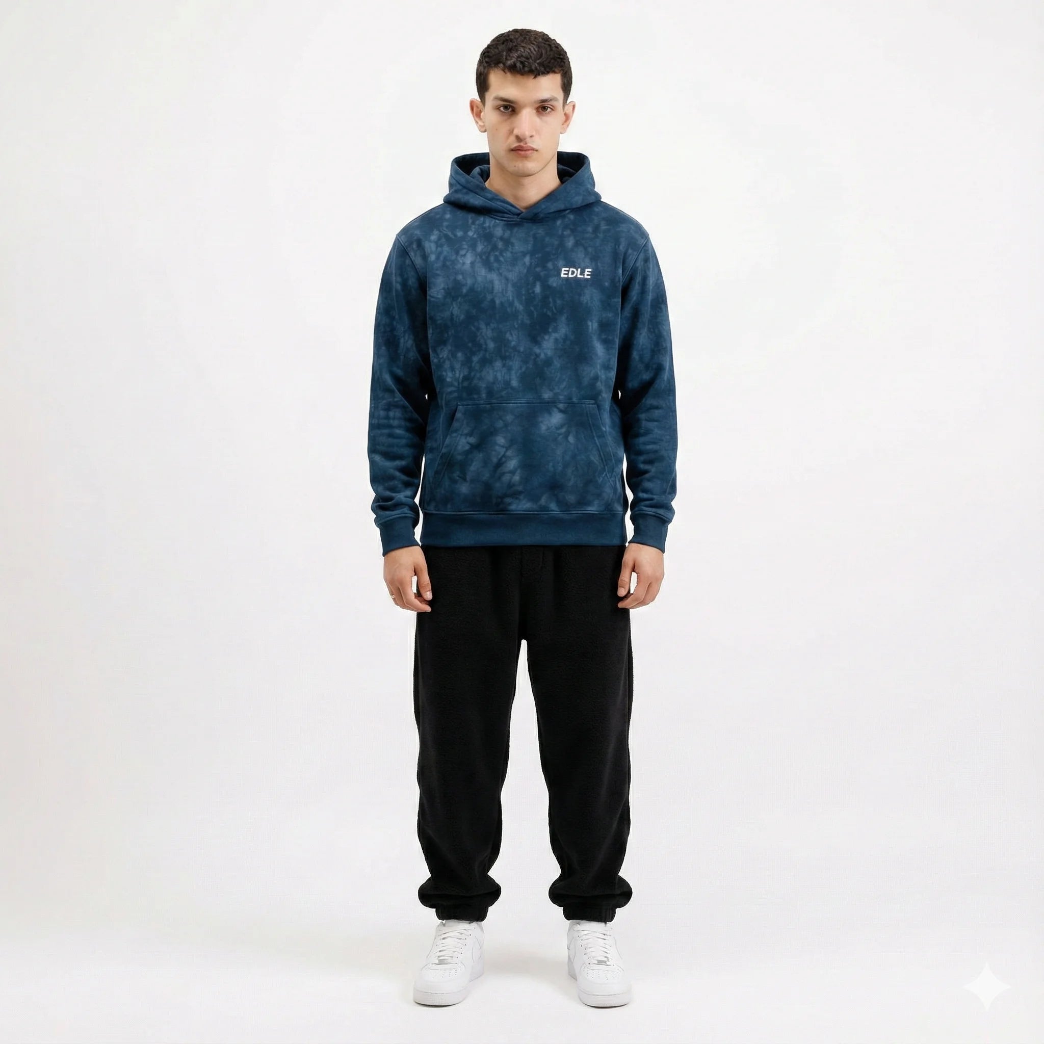 Acid Wash Blue Hoodie