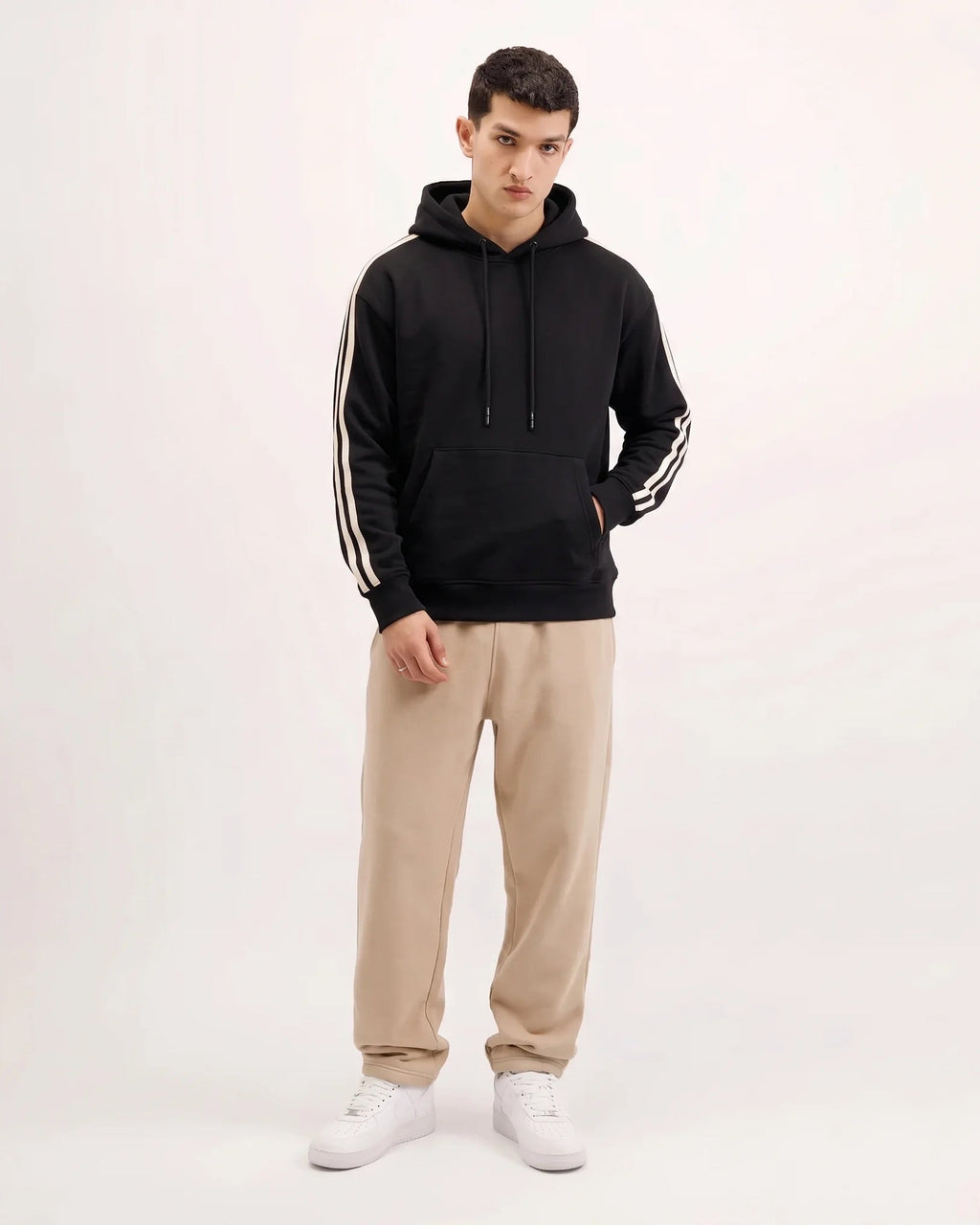 Strip Ahead Hoodie Black