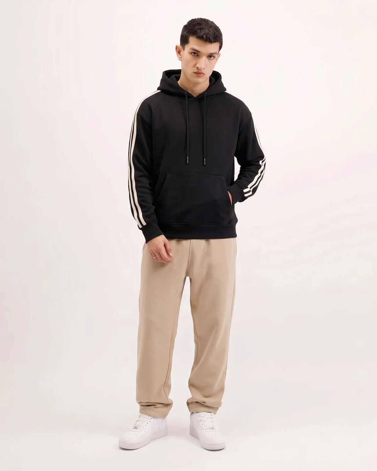 Strip Ahead Hoodie Black