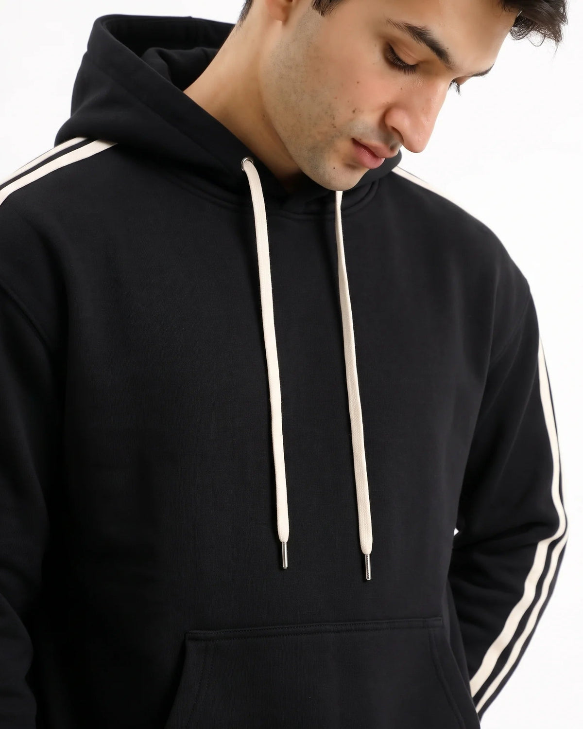 Strip Ahead Hoodie Black