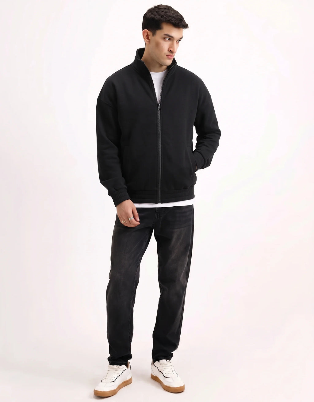 Classic Black Zipper Without Hood