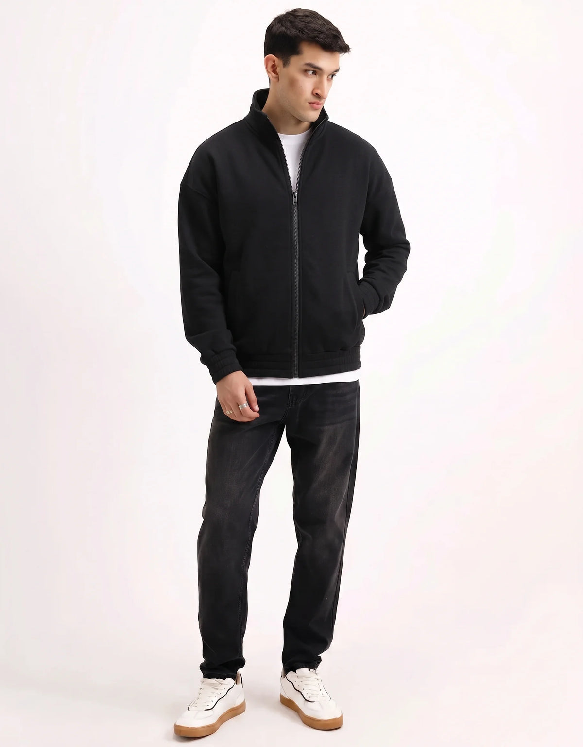 Classic Black Zipper Without Hood