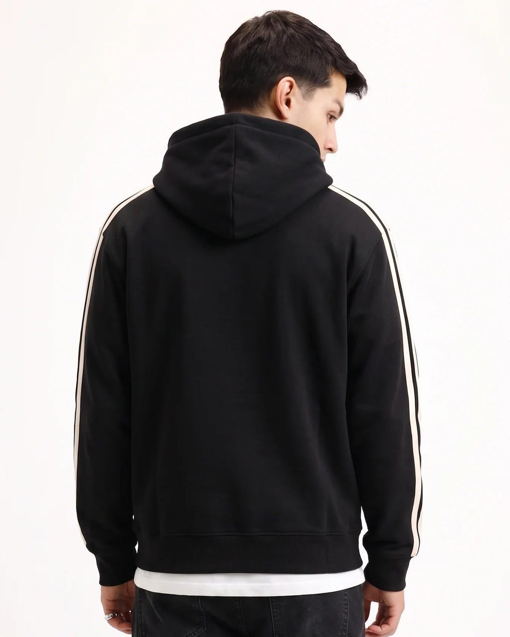 Strip Ahead Hoodie Black