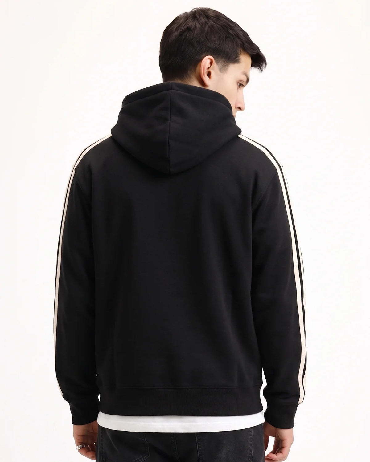 Strip Ahead Hoodie Black