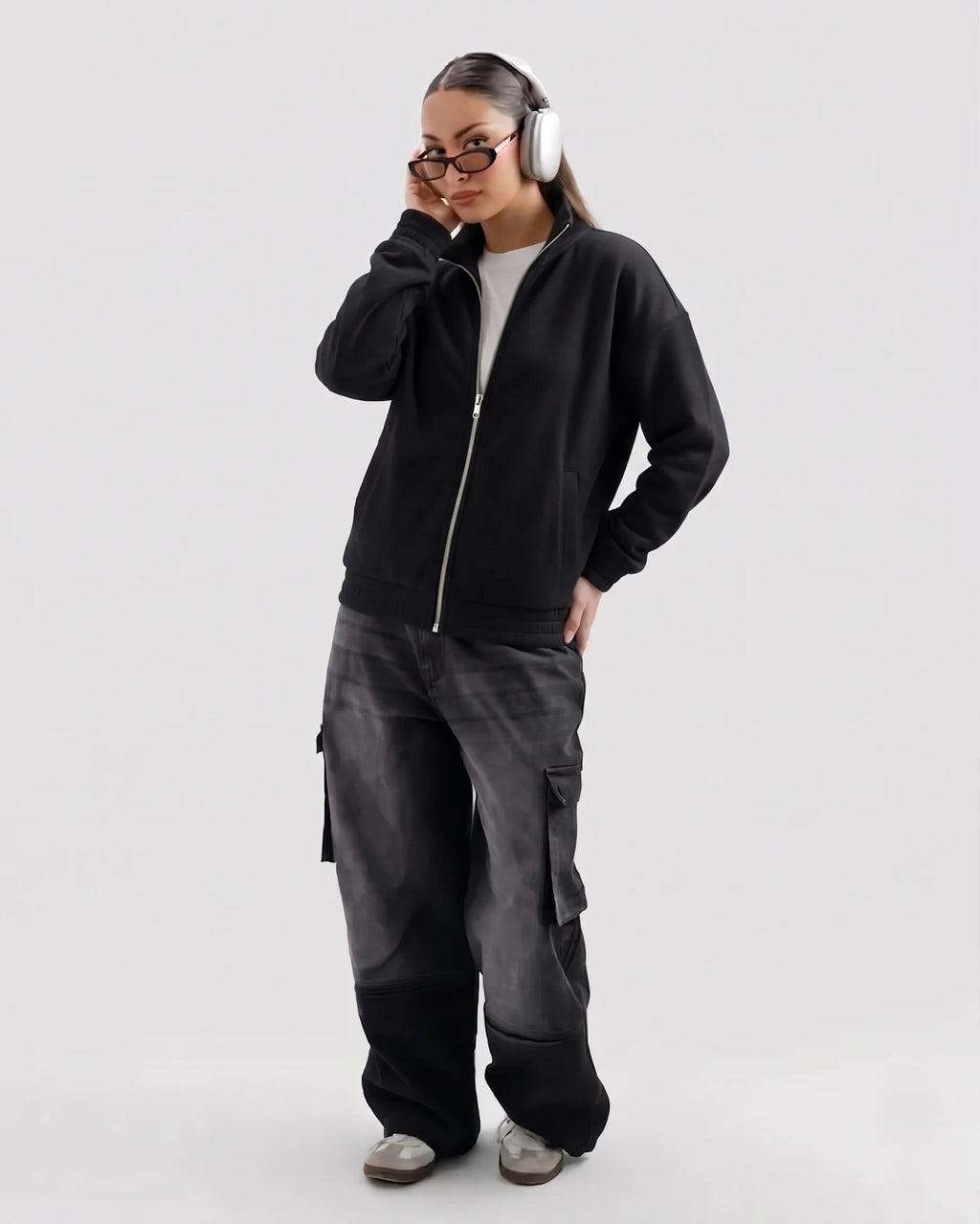 Classic Black Zipper Without Hood