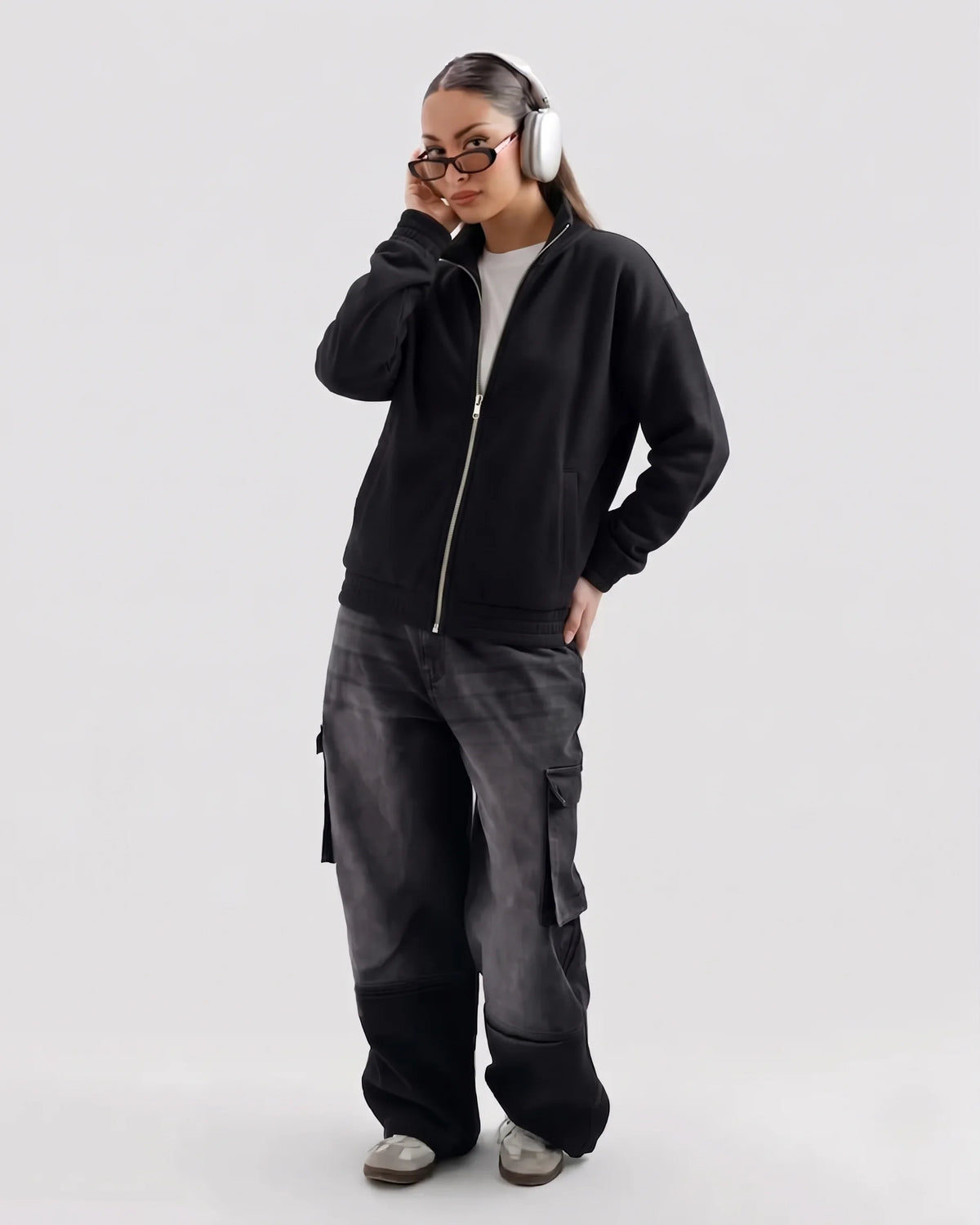 Classic Black Zipper Without Hood