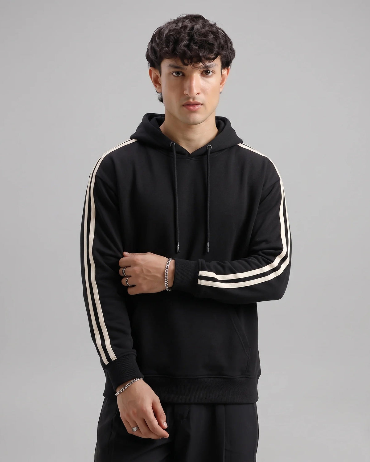 Strip Ahead Hoodie Black