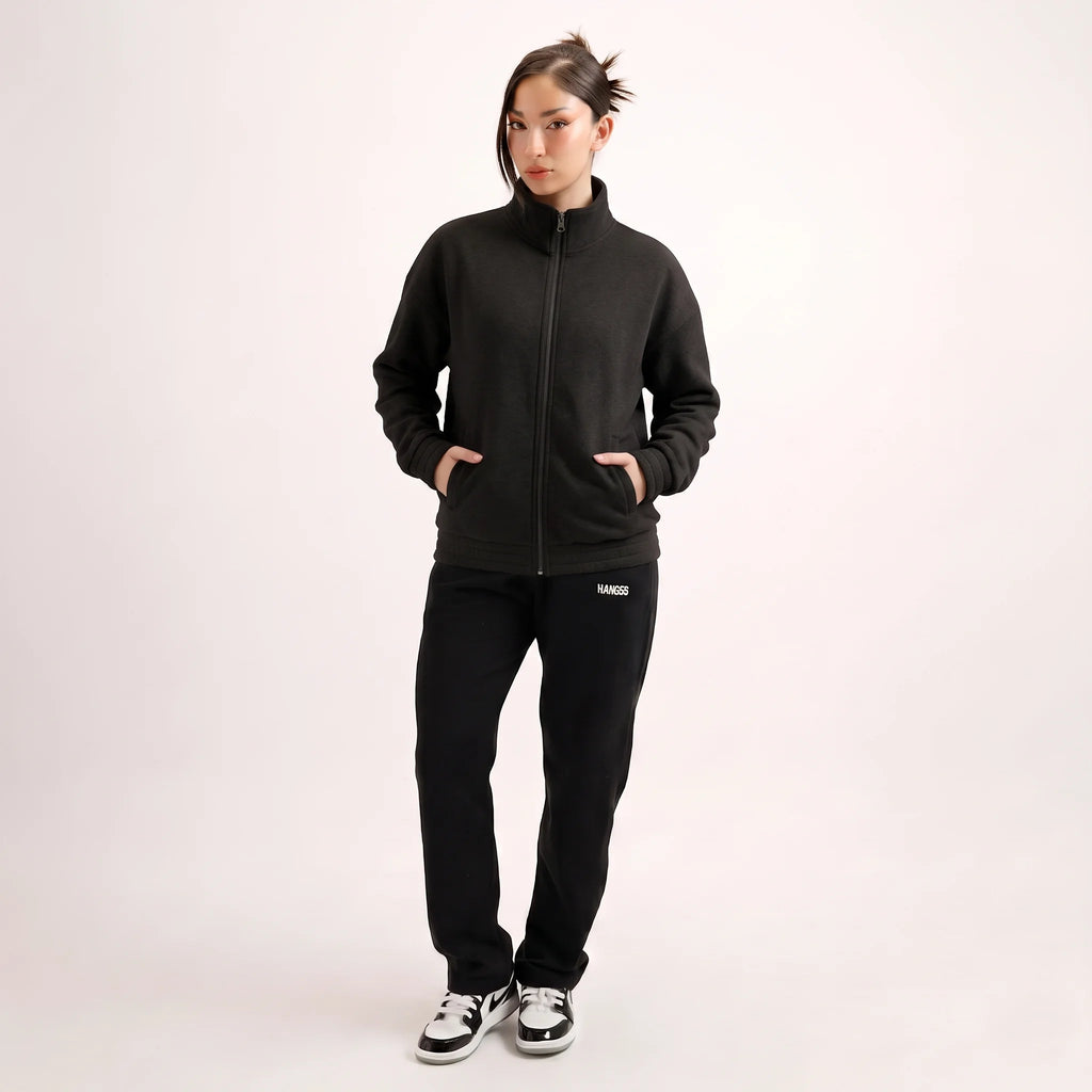 Classic Black Zipper Without Hood