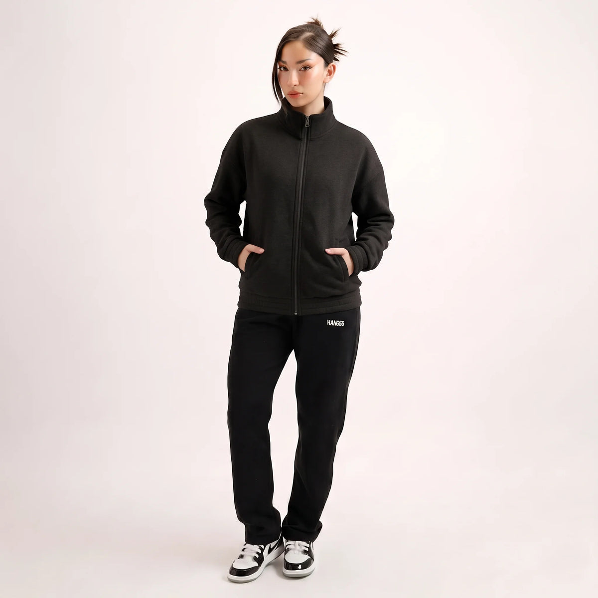 Classic Black Zipper Without Hood