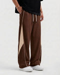 Pannel Cotton Fleece Trouser Brown and Beige
