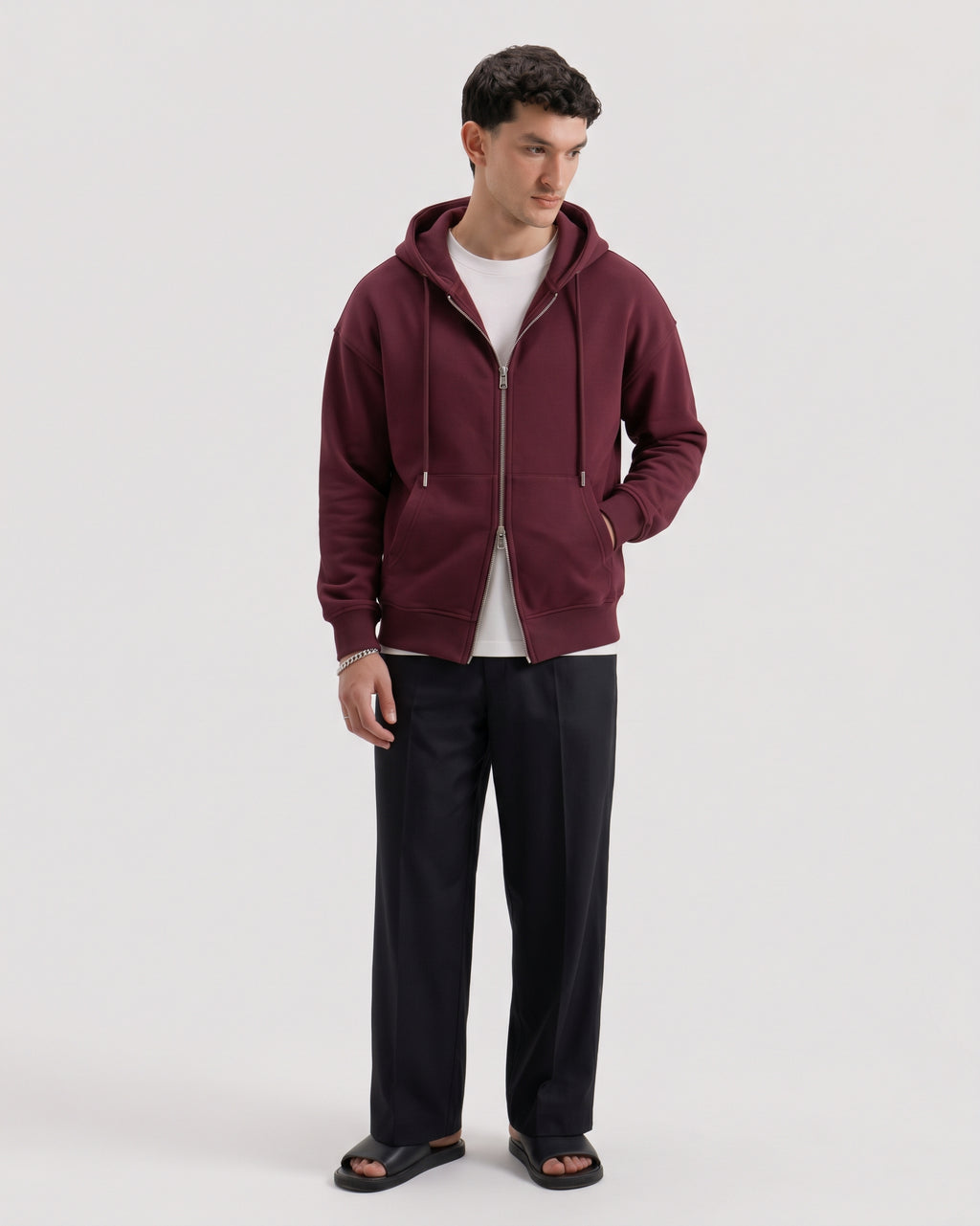 Classic Mehroon Dual Zipper