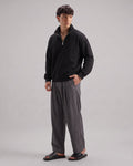 Classic Quater Zipper Black