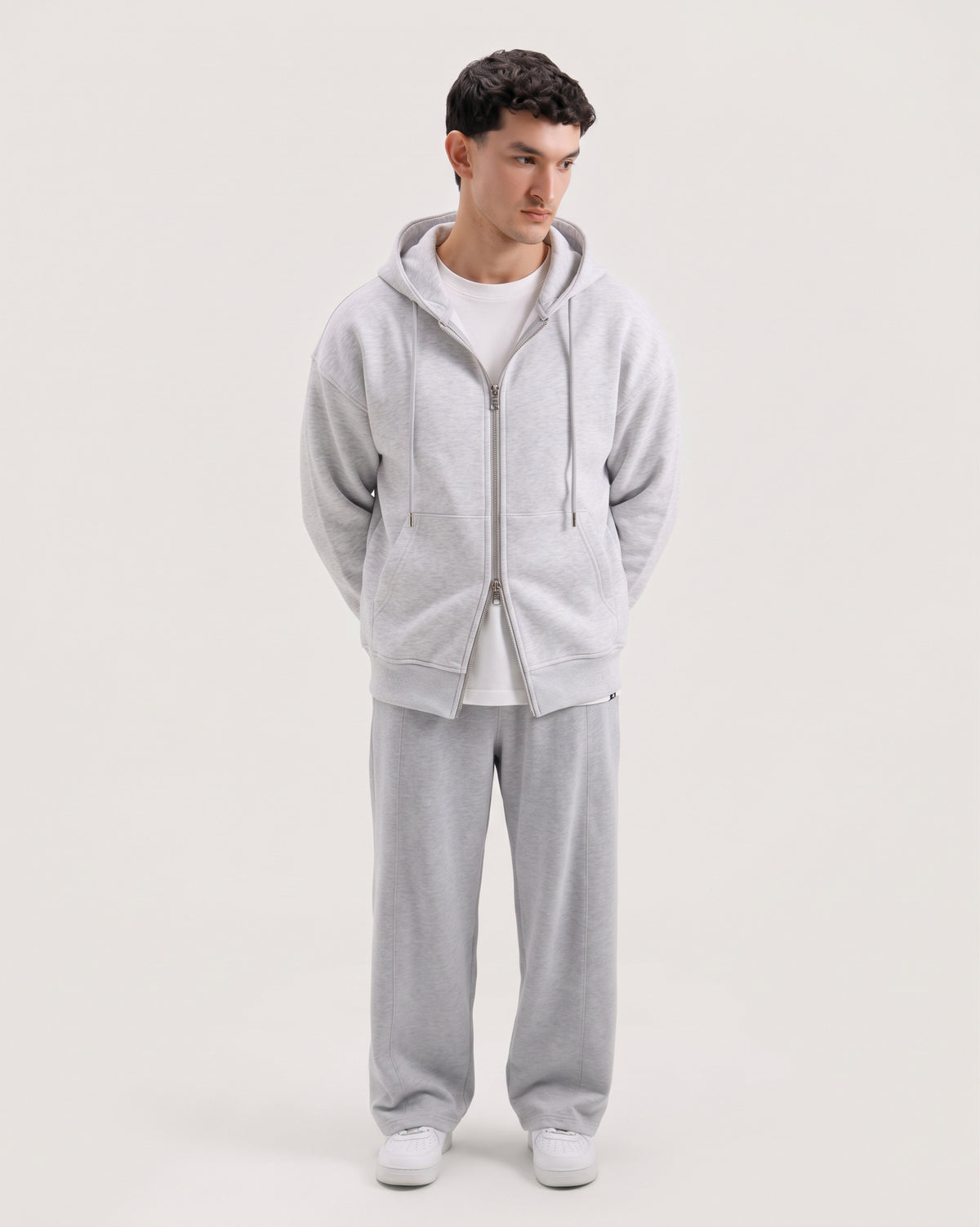 Classic Heather Grey Dual Zipper