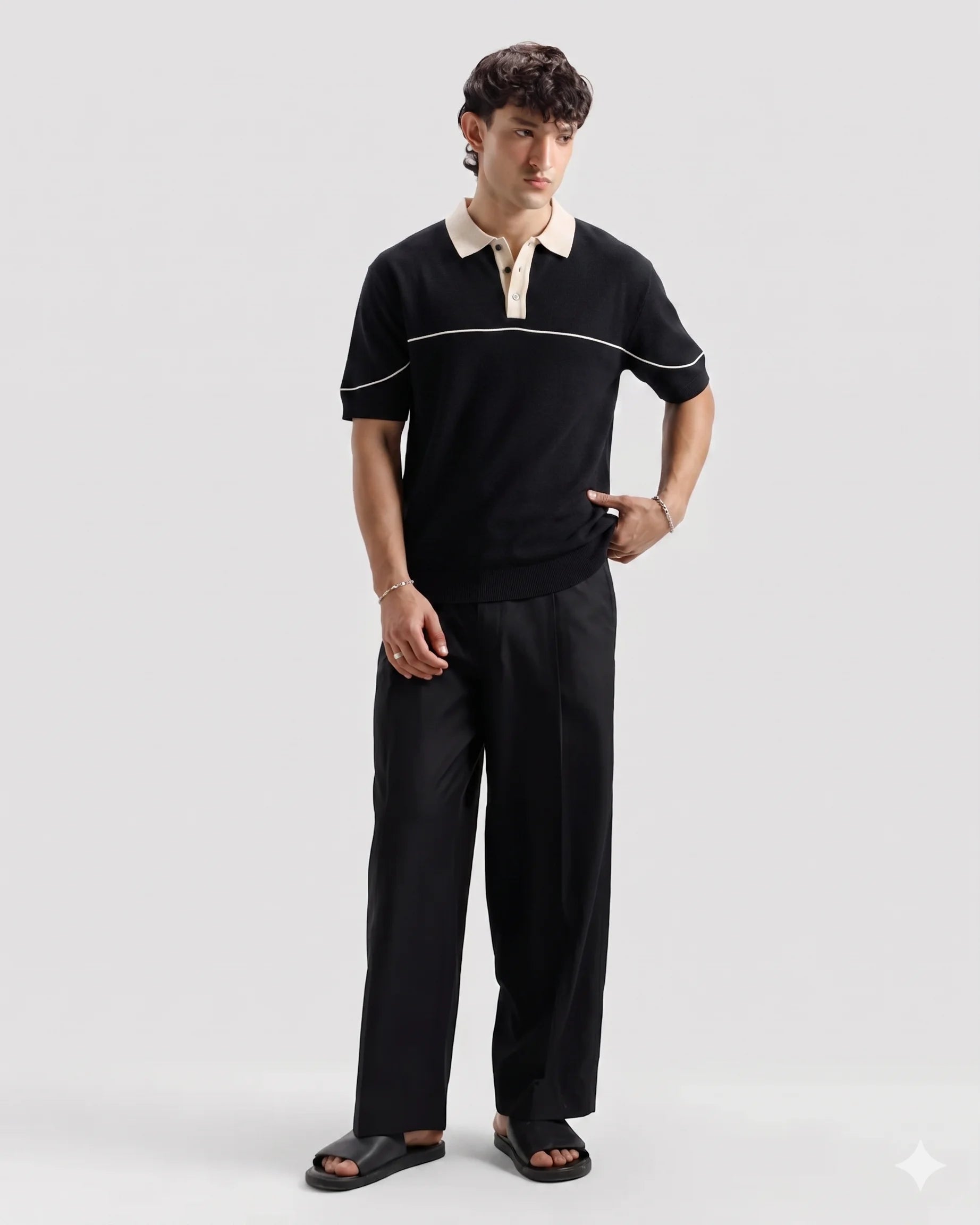 Classic Old Money Polo Black