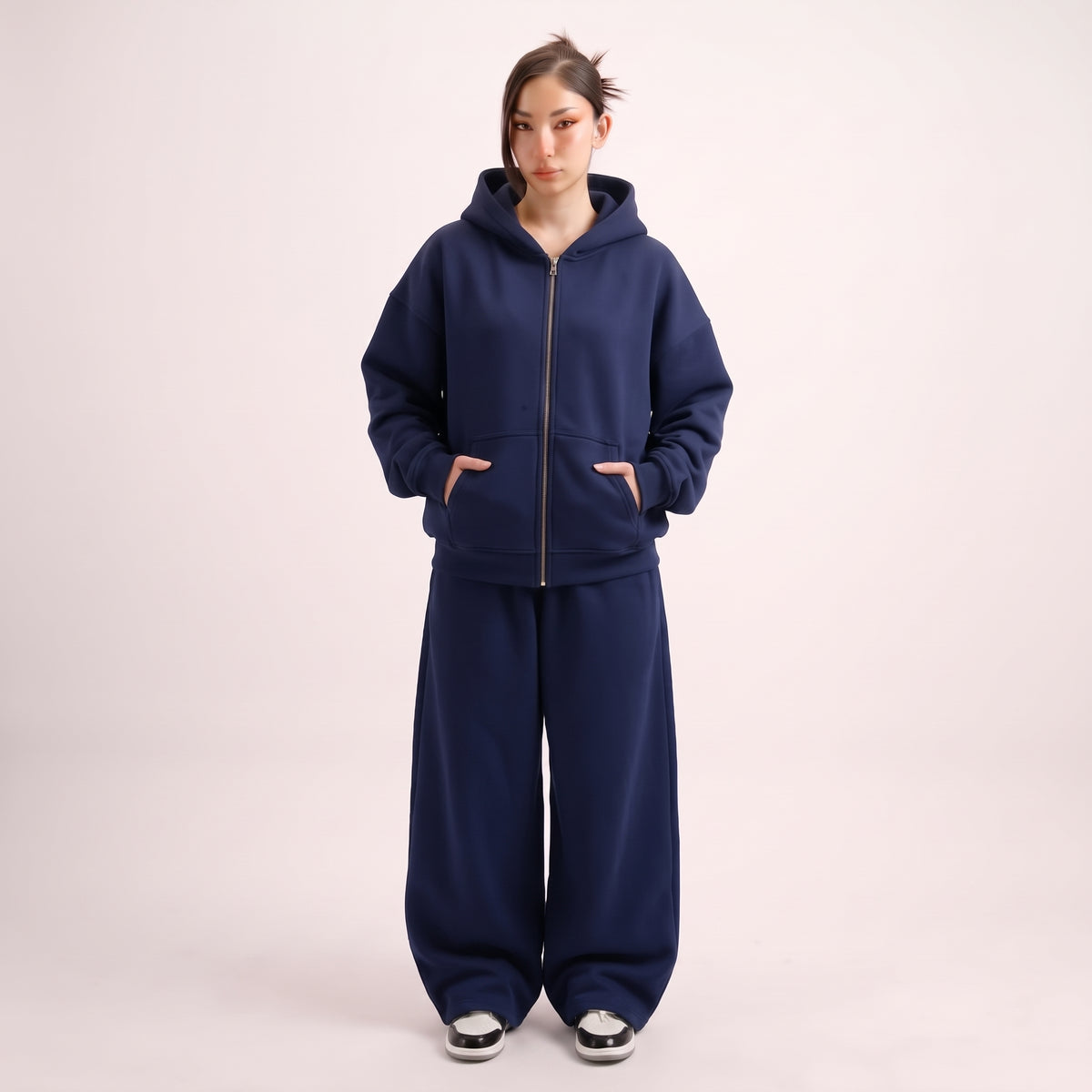 Classic Neavy Co-ord Set With Hoodie