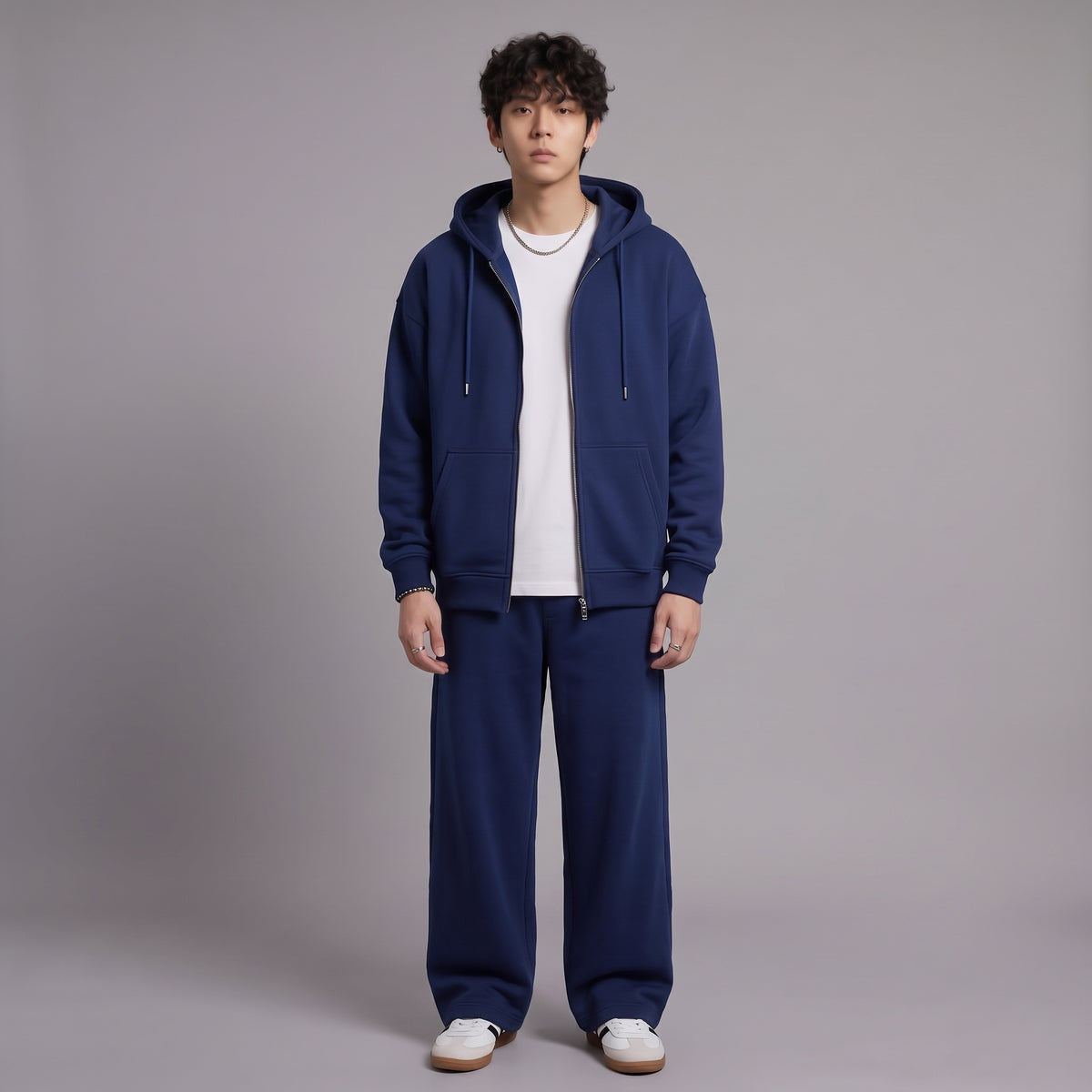 Classic Neavy Co-ord Set With Hoodie