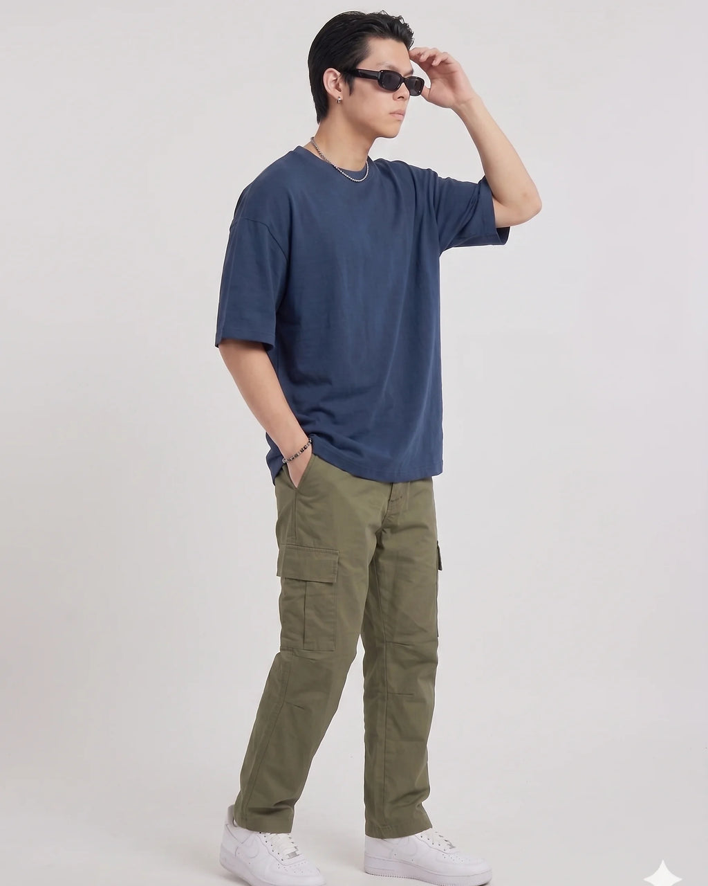 Classic Oversized Tee Blue