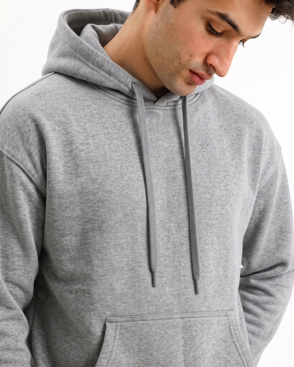 Classic Plain Hoodie Grey