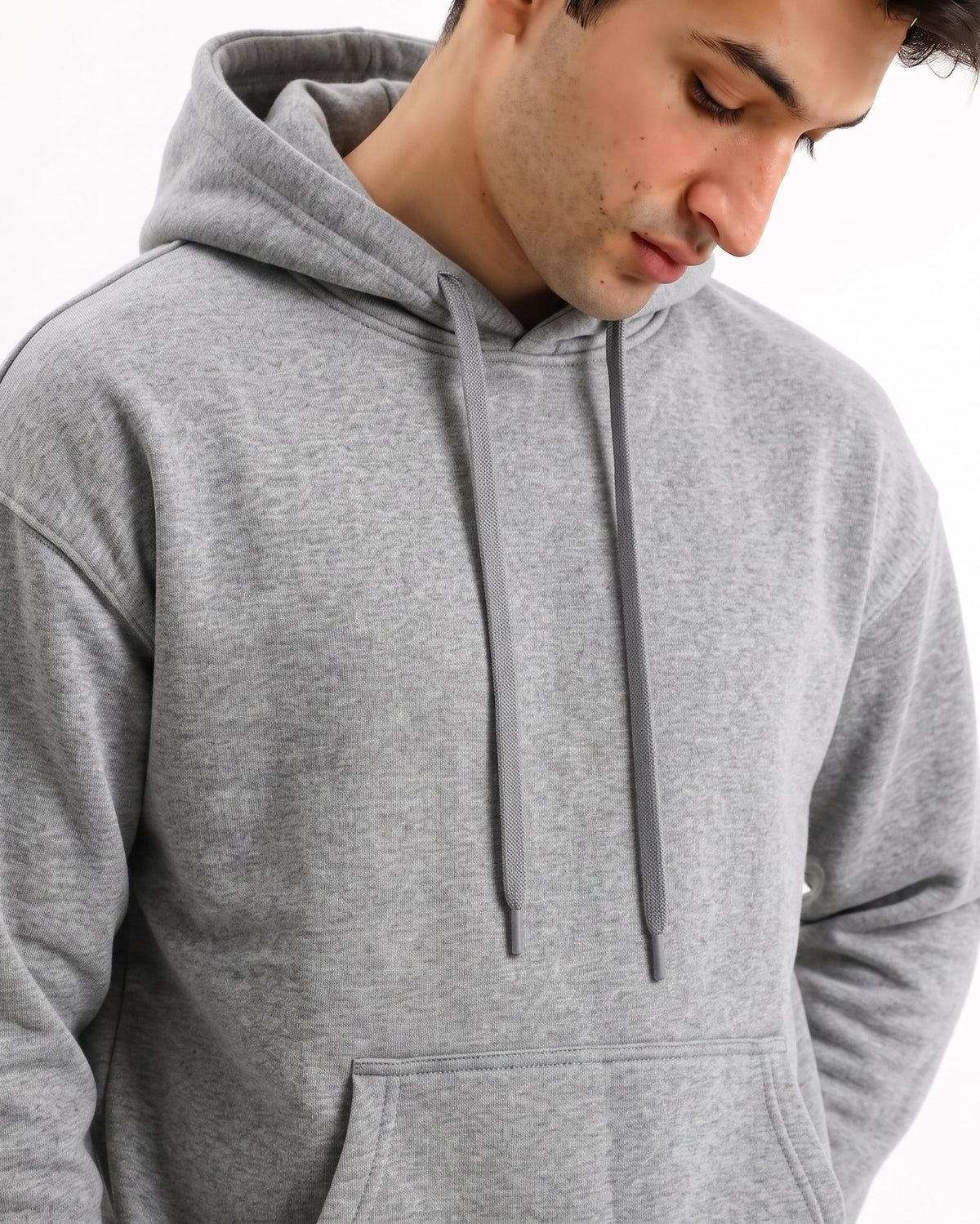 Classic Plain Hoodie Grey