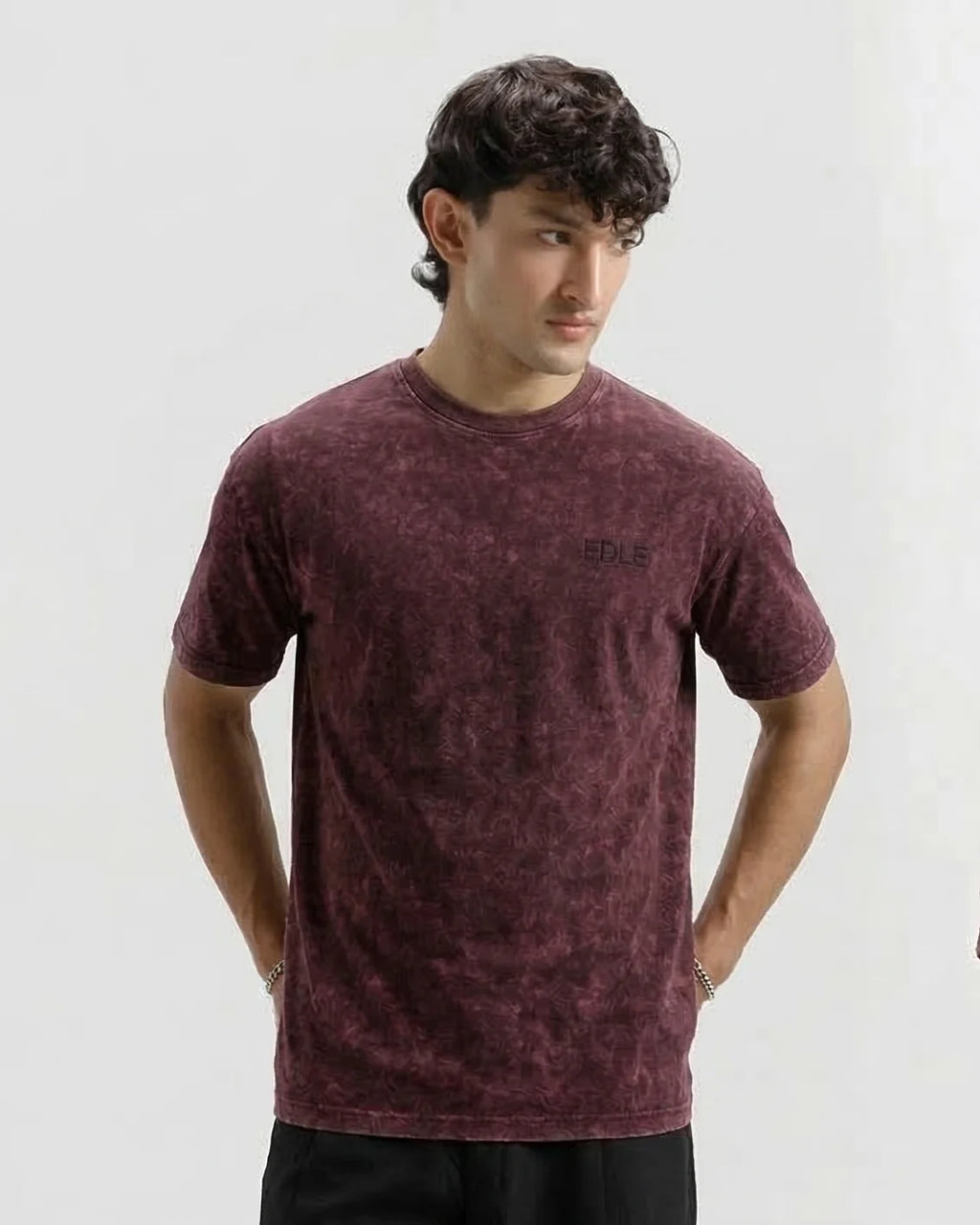 Acid Wash Red Oversized T-shirt