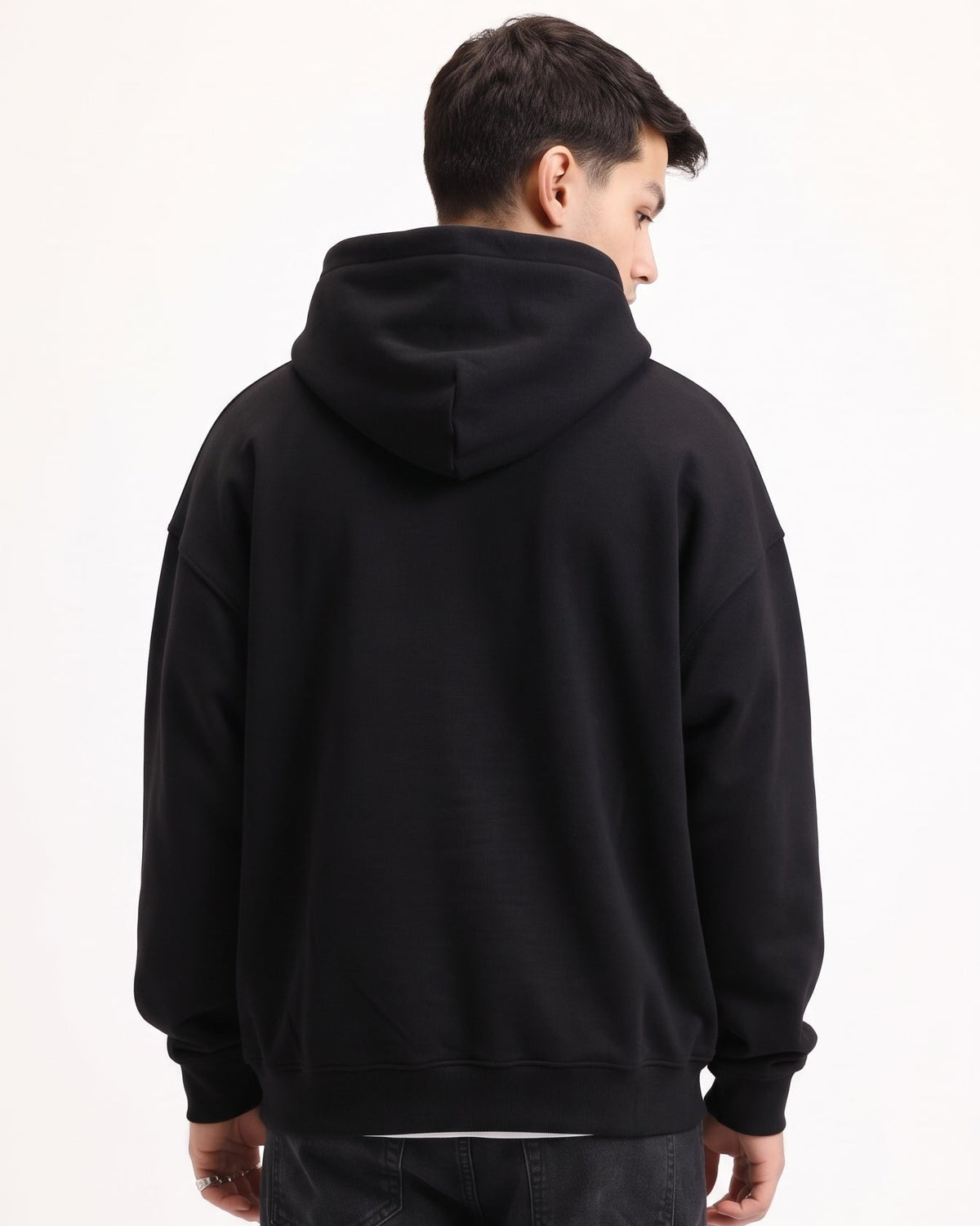 Classic Plain Hoodie Black