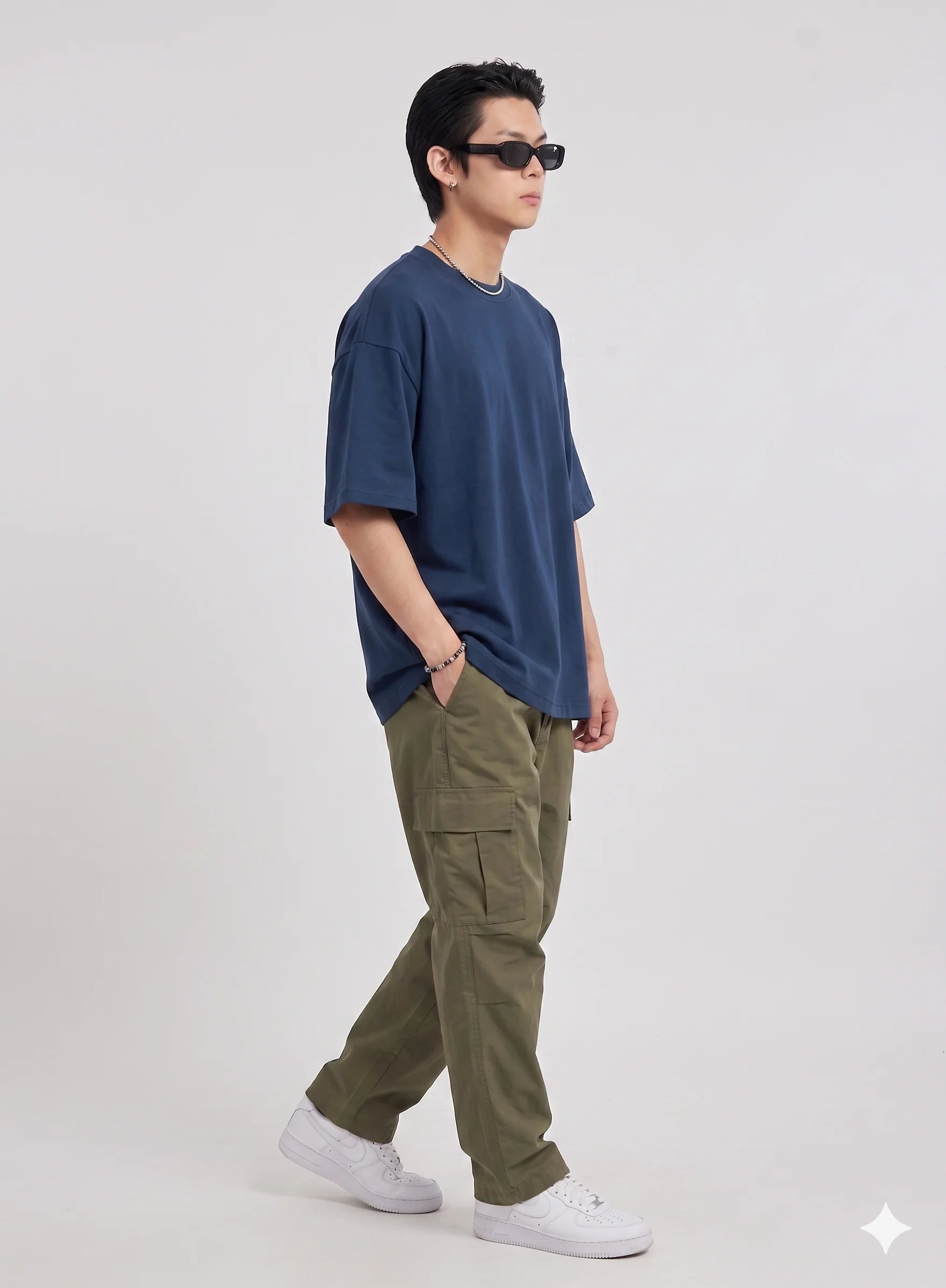Classic Oversized Tee Blue
