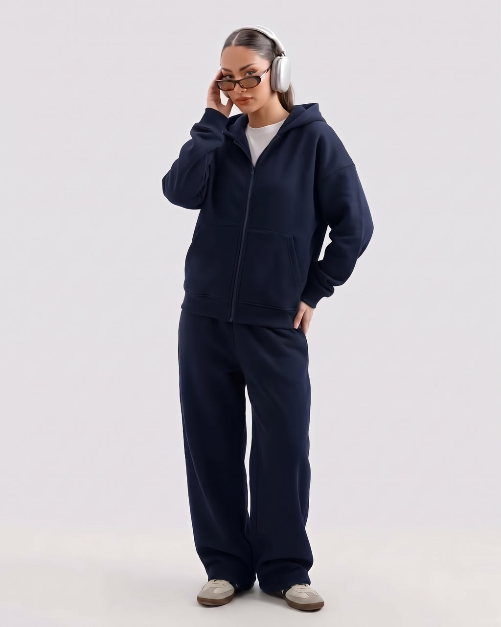 Classic Neavy Co-ord Set With Hoodie