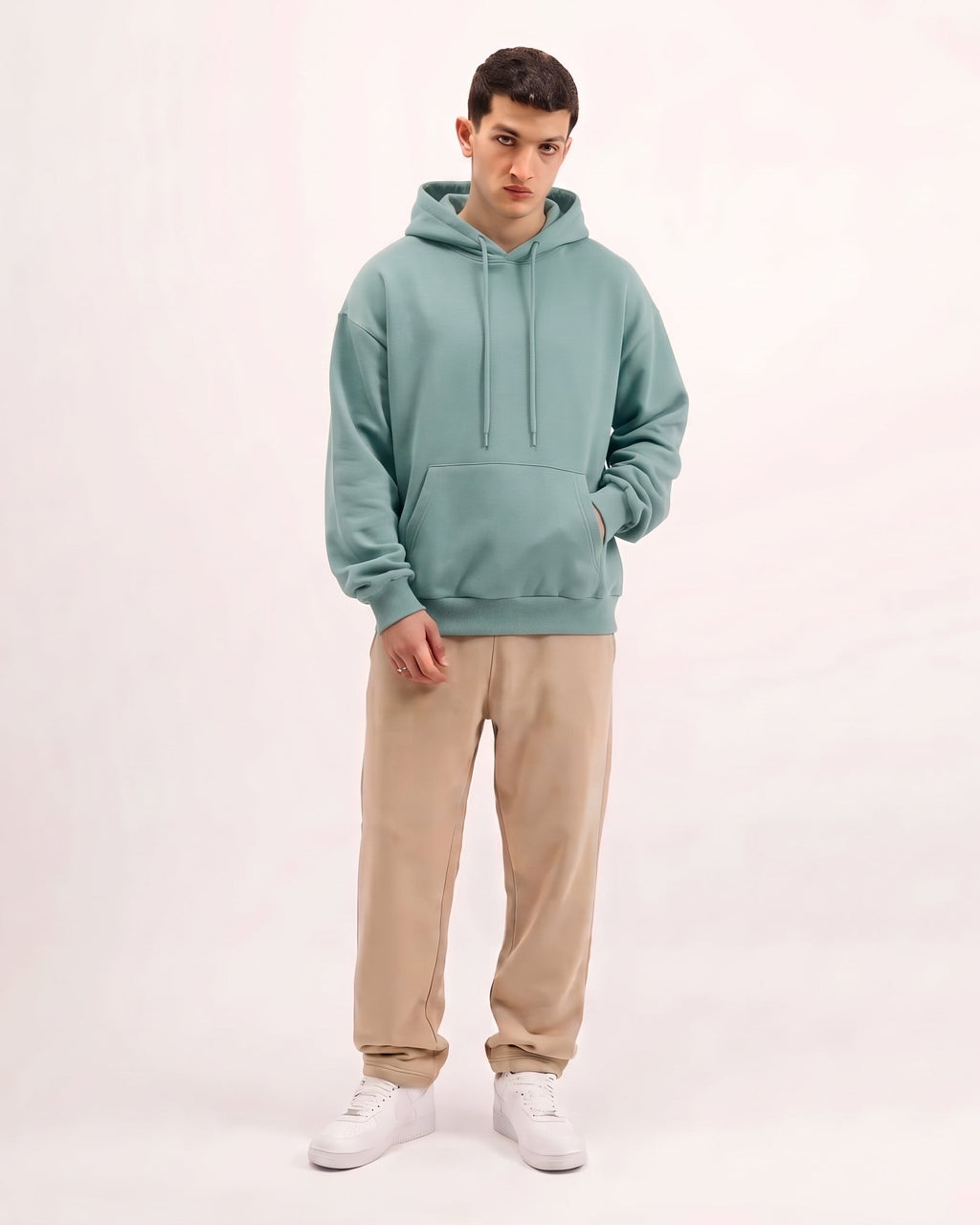 Classic Plain Hoodie Sea Green