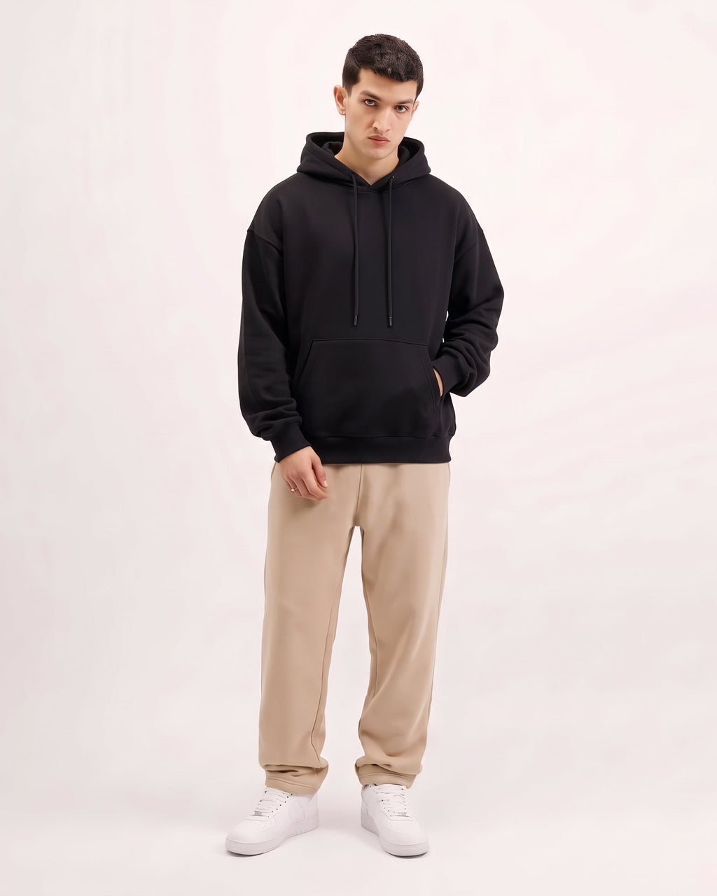 Classic Plain Hoodie Black