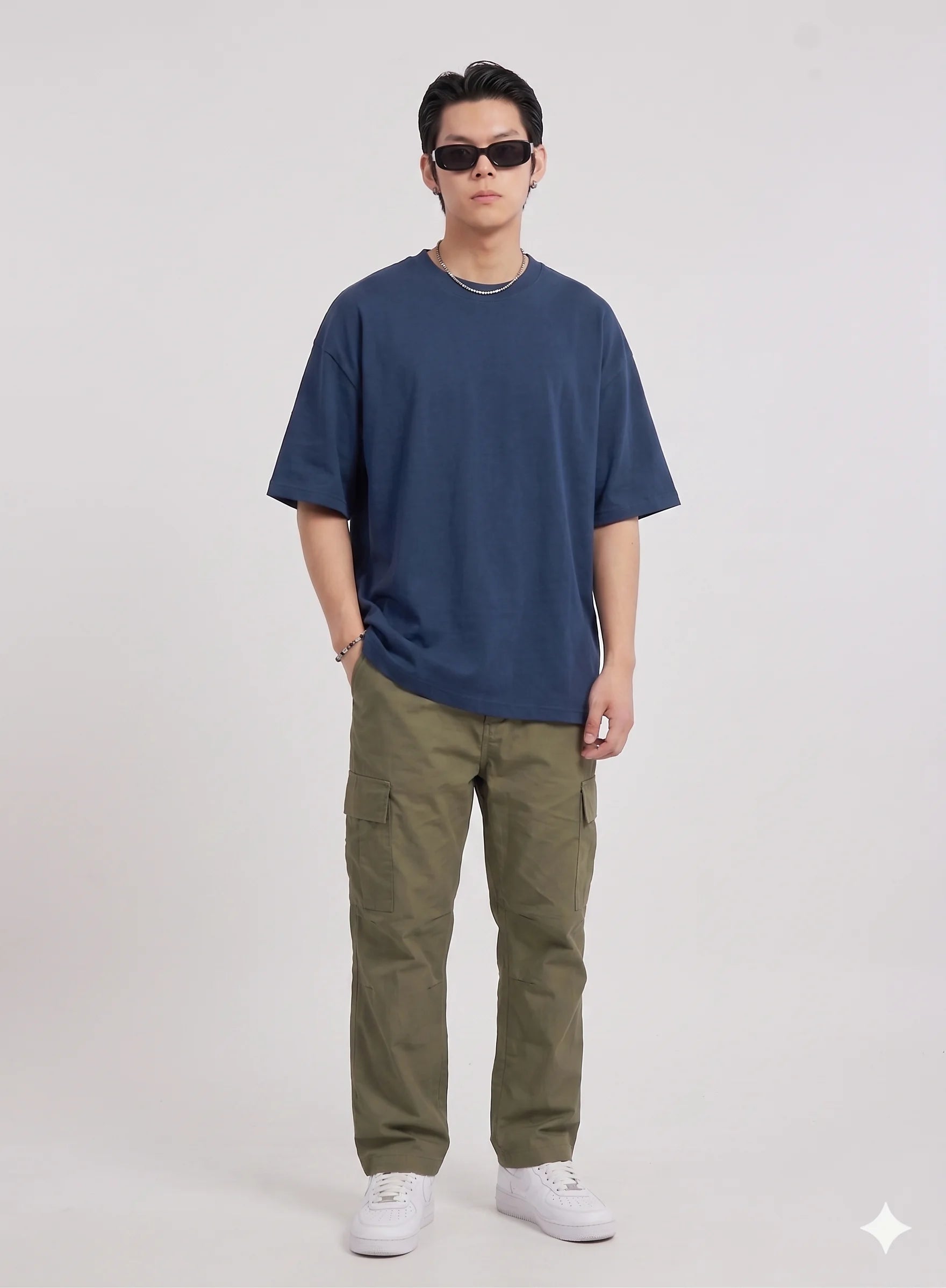 Classic Oversized Tee Blue
