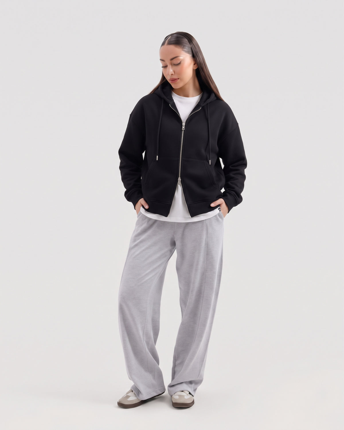Classic Black Dual Zipper