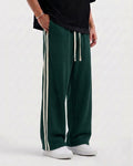 Side Strip Cotton Fleece Green Trouser