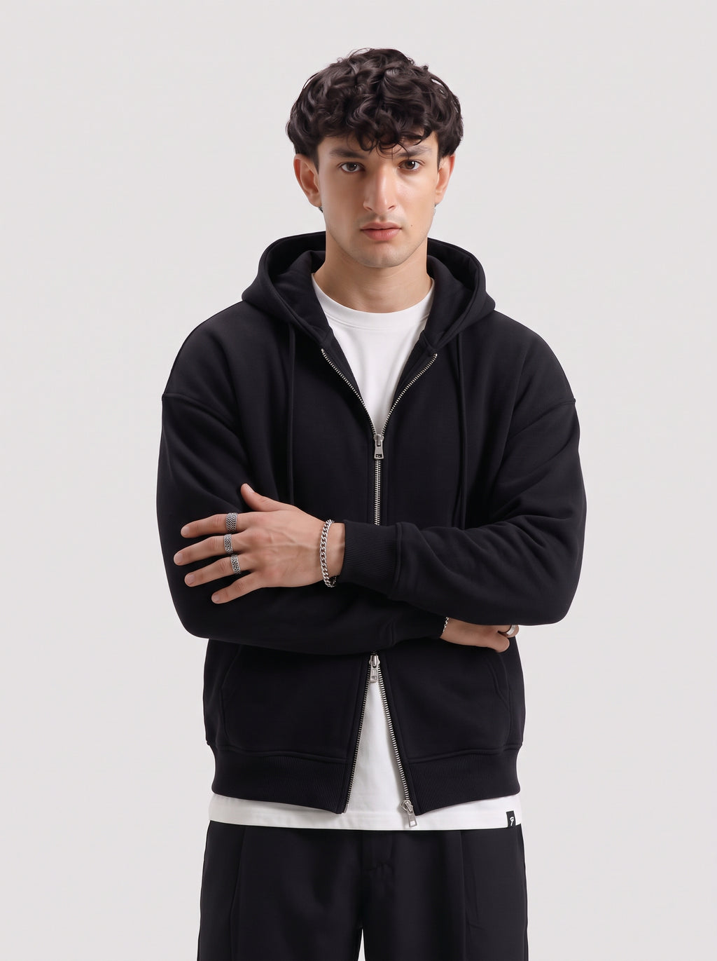 Classic Black Dual Zipper