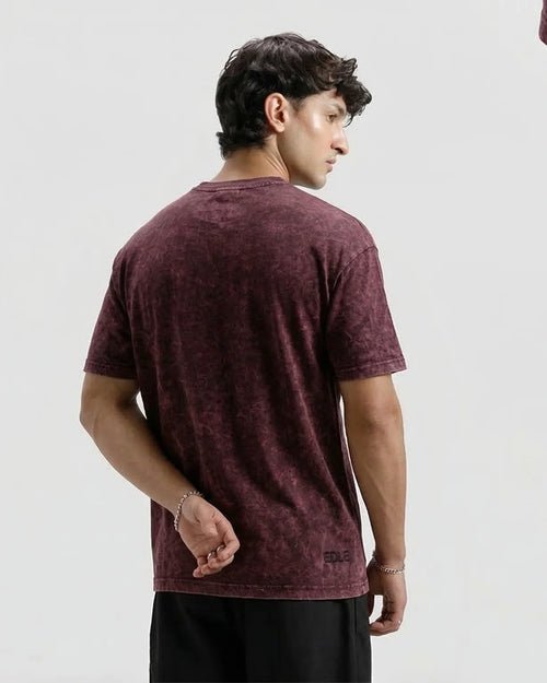Acid Wash Red Oversized T-shirt