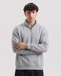 Classic Quater Zipper Heather Grey
