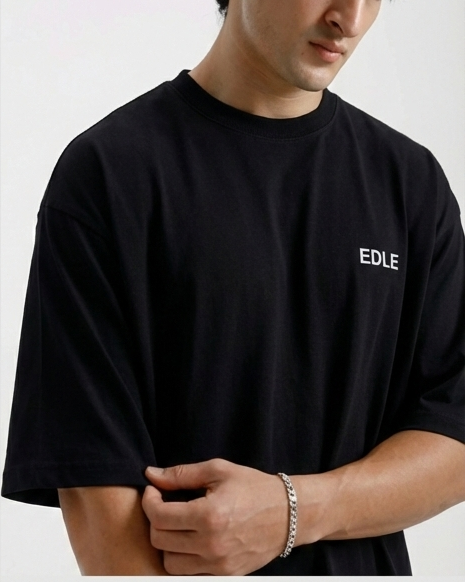 Black Classic Edle Oversized T-shirt
