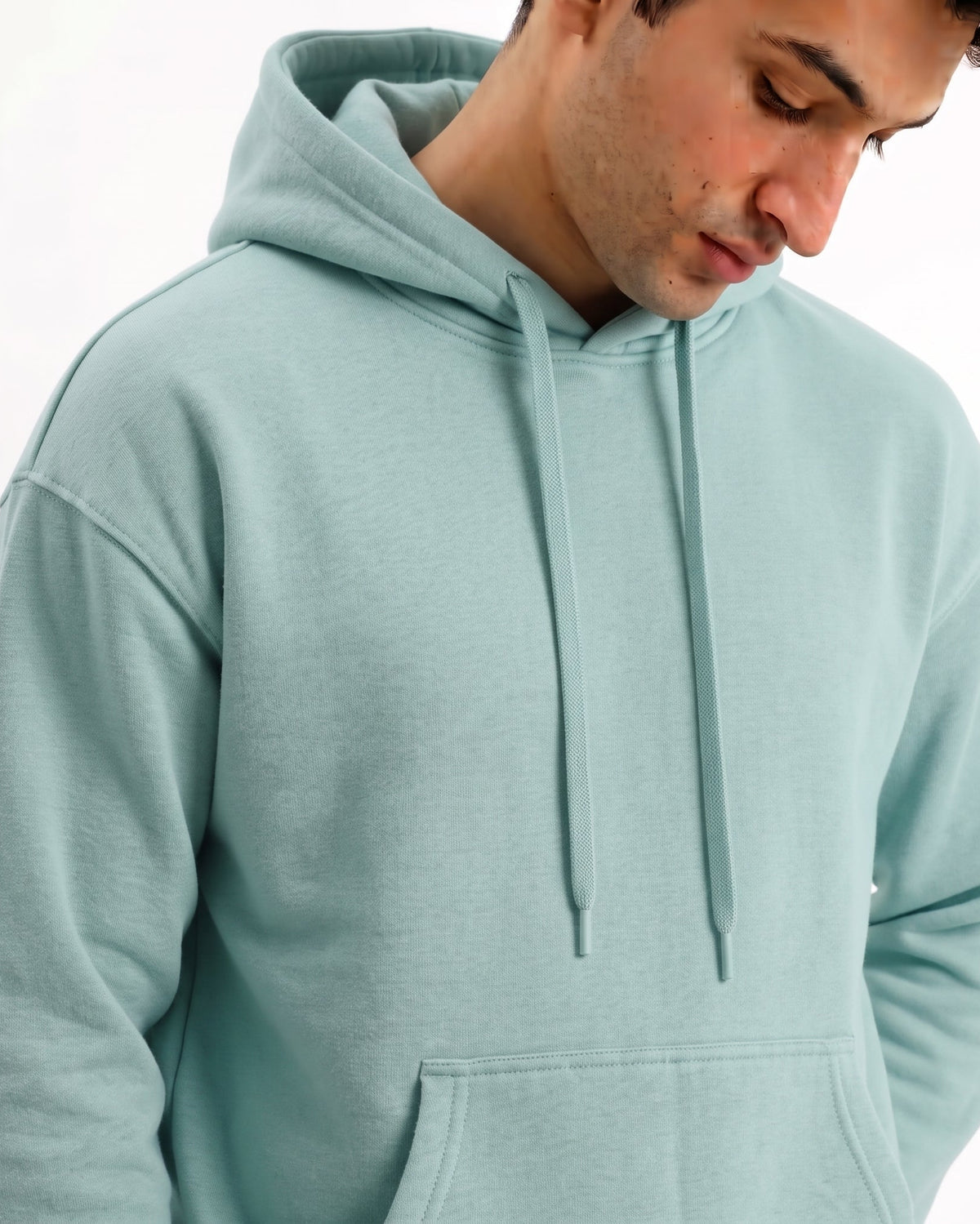Classic Plain Hoodie Sea Green