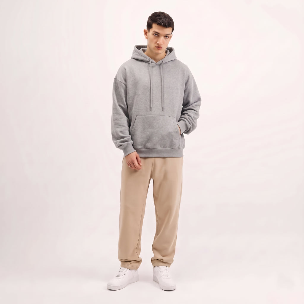 Classic Plain Hoodie Grey