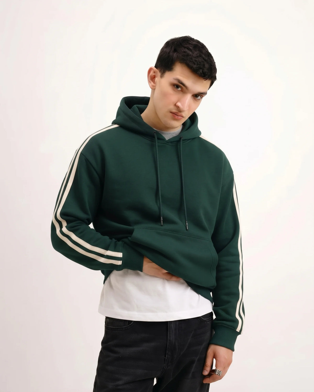 Strip Ahead Hoodie Green