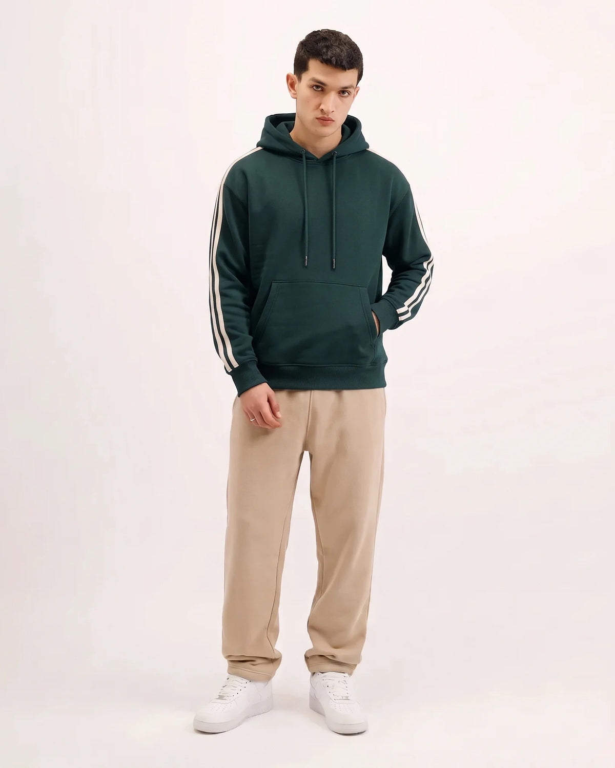 Strip Ahead Hoodie Green