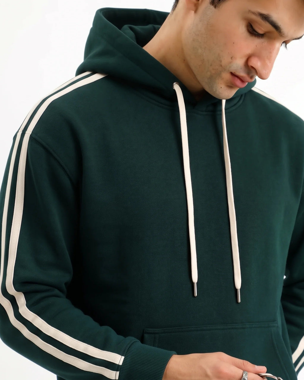 Strip Ahead Hoodie Green