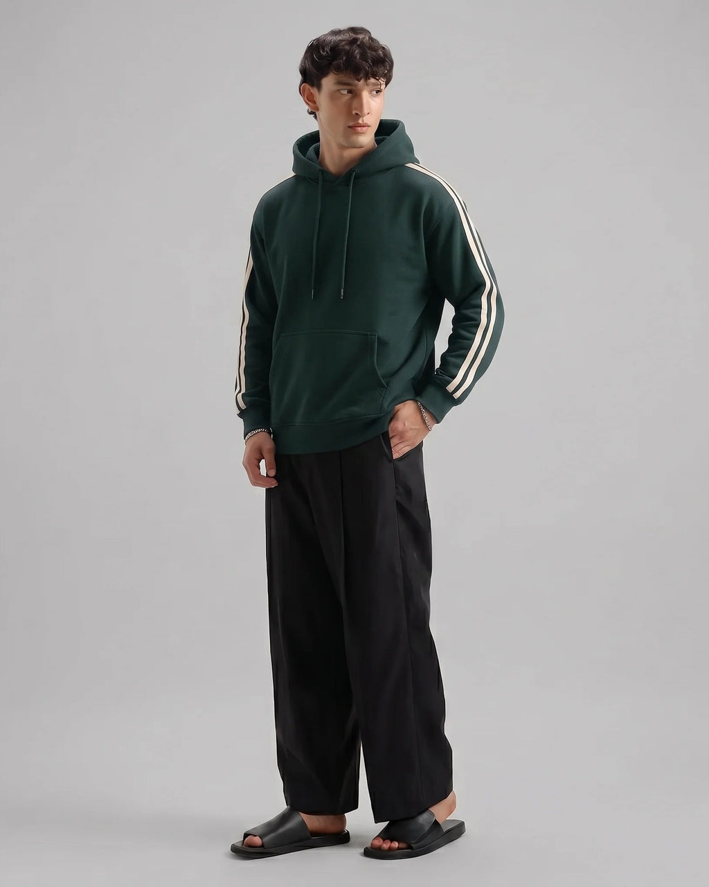 Strip Ahead Hoodie Green