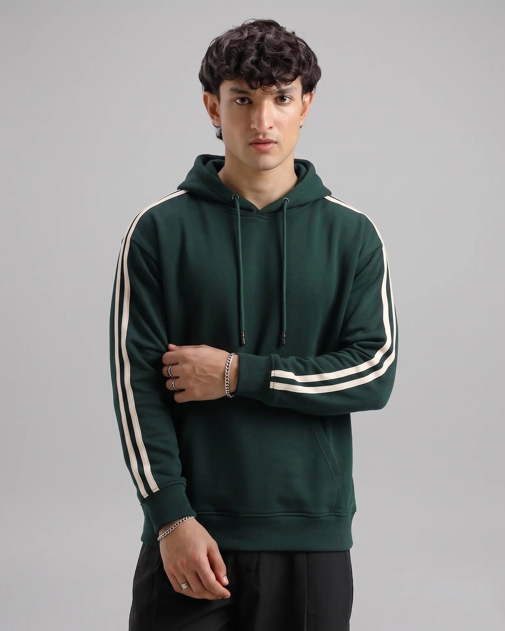 Strip Ahead Hoodie Green