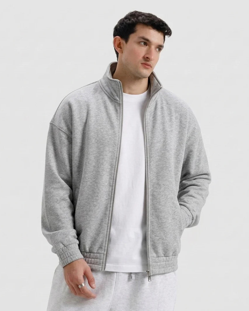 Classic Grey Zipper Without Hood