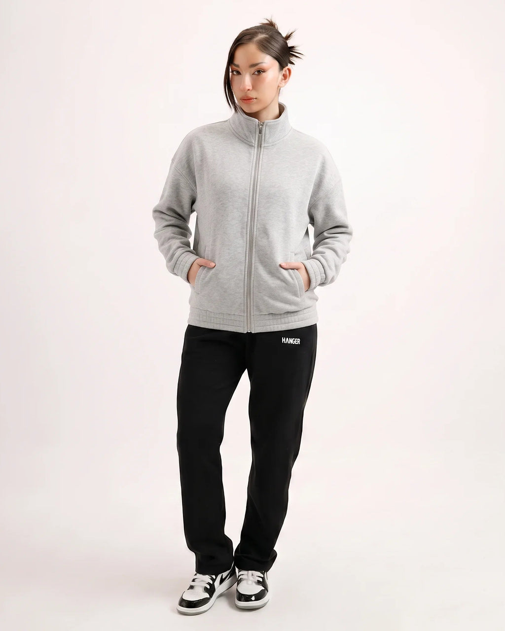 Classic Grey Zipper Without Hood