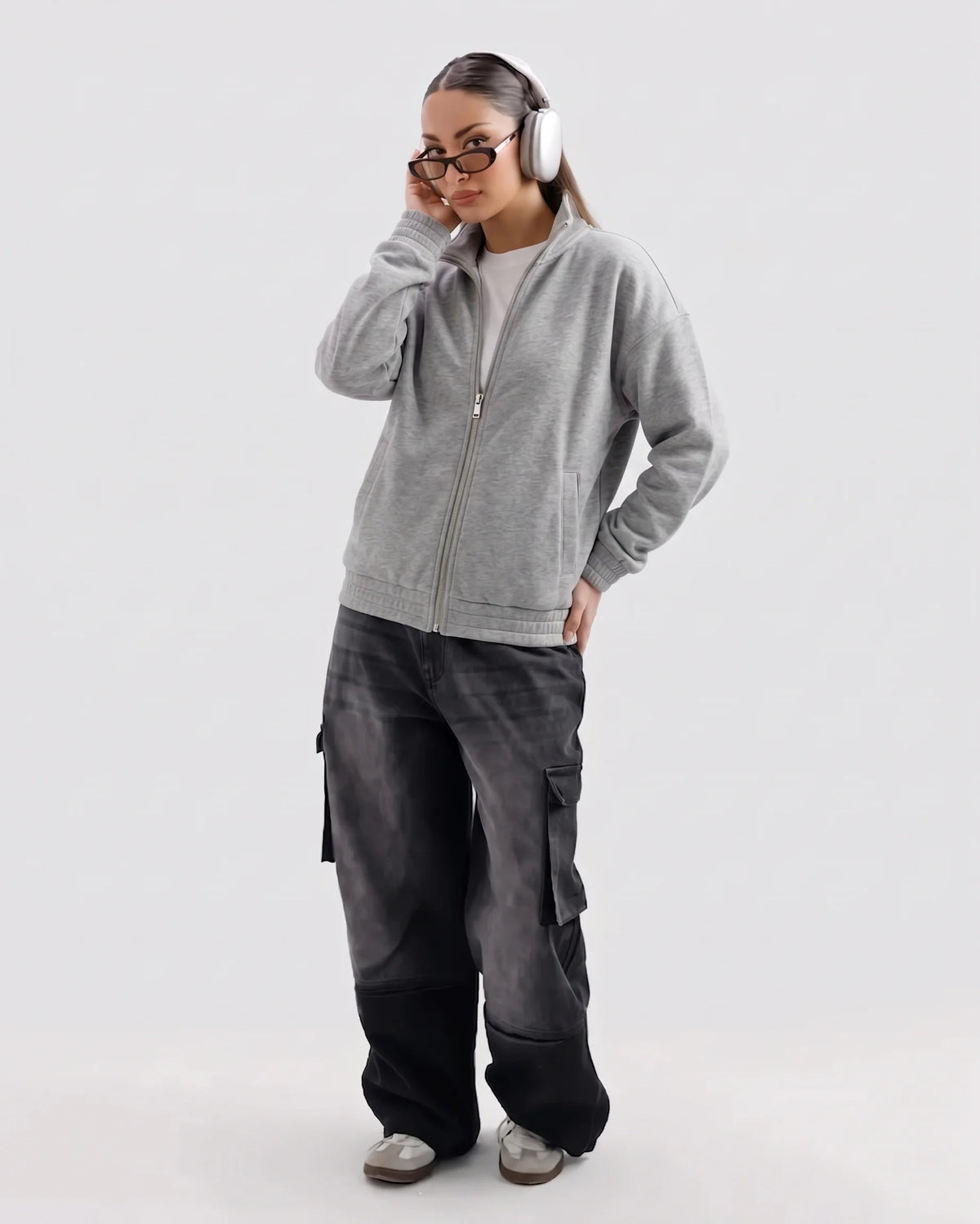 Classic Grey Zipper Without Hood