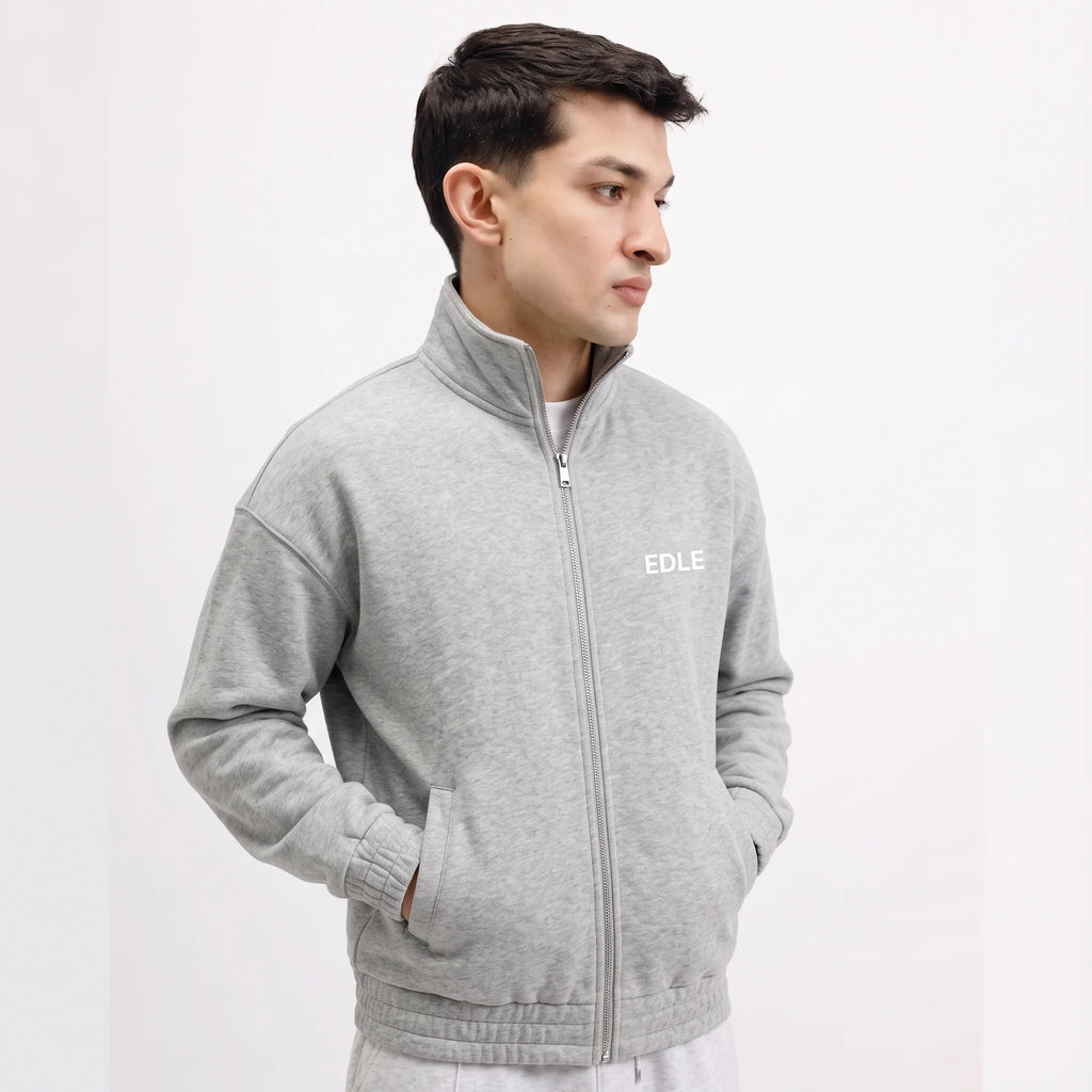 Classic Grey Zipper Without Hood