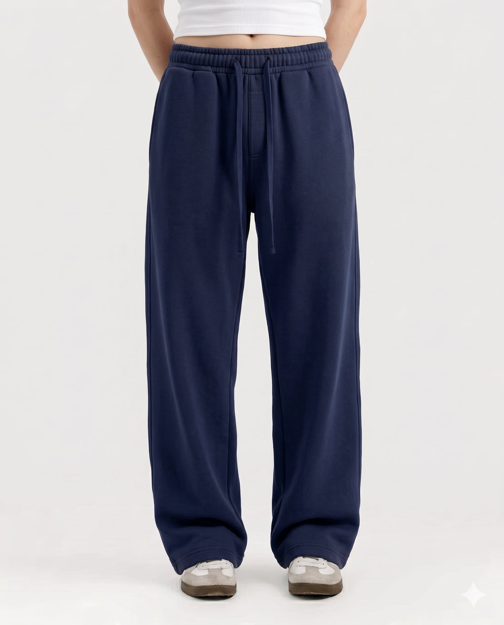 Cotton Fleece Plain Straight Fit Neavy Trouser
