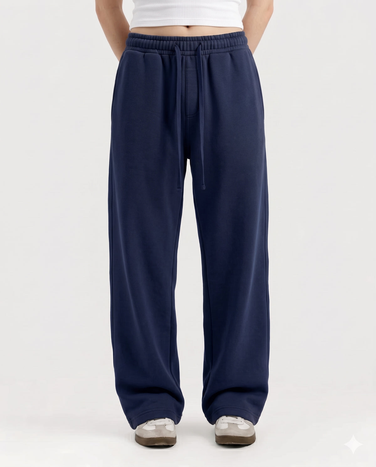 Cotton Fleece Plain Straight Fit Neavy Trouser